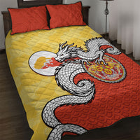 Bhutan Quilt Bed Set Druk Thunder Dragon Pattern