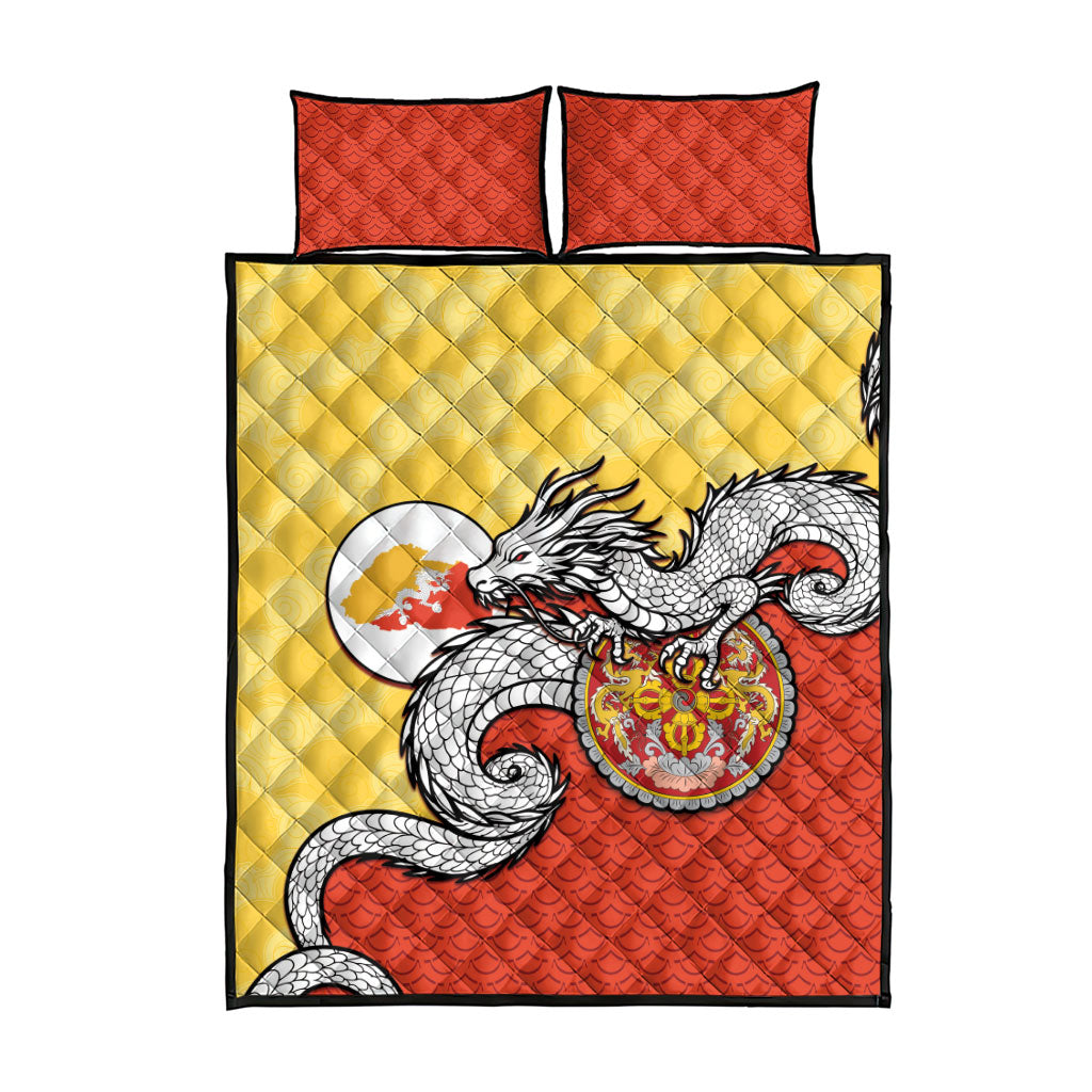 Bhutan Quilt Bed Set Druk Thunder Dragon Pattern