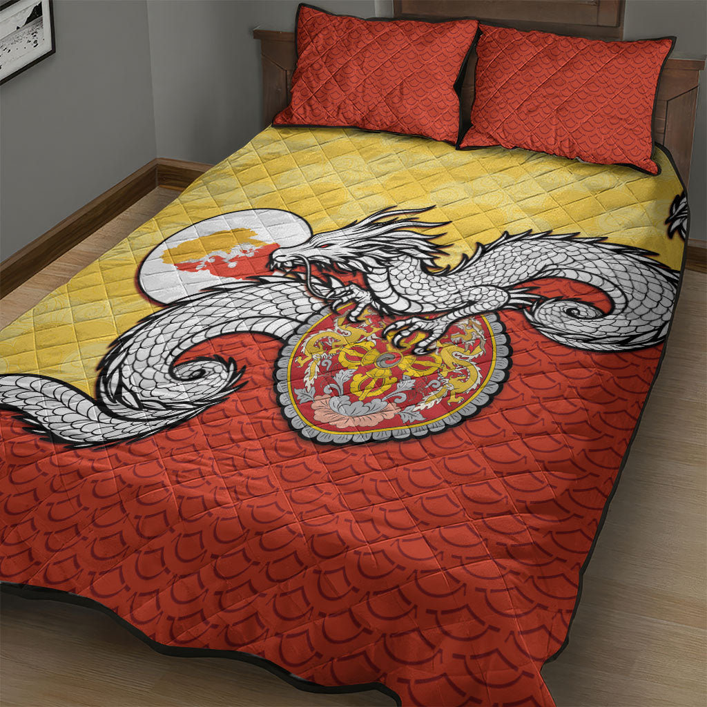 Bhutan Quilt Bed Set Druk Thunder Dragon Pattern