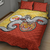 Bhutan Quilt Bed Set Druk Thunder Dragon Pattern