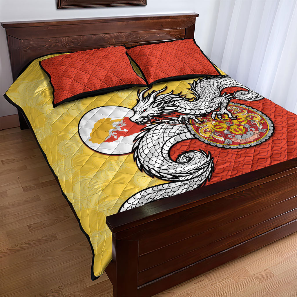 Bhutan Quilt Bed Set Druk Thunder Dragon Pattern