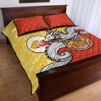 Bhutan Quilt Bed Set Druk Thunder Dragon Pattern