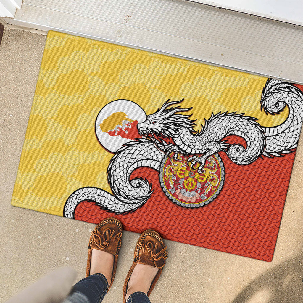 Bhutan Rubber Doormat Druk Thunder Dragon Pattern