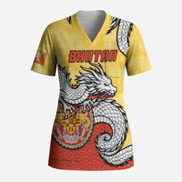 Personalized Bhutan Scrub Top Druk Thunder Dragon Pattern