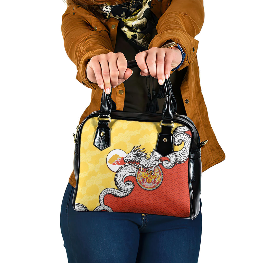 Bhutan Shoulder Handbag Druk Thunder Dragon Pattern