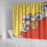Bhutan Shower Curtain Druk Thunder Dragon Pattern