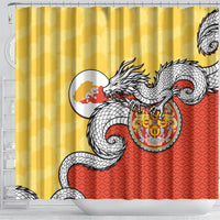 Bhutan Shower Curtain Druk Thunder Dragon Pattern