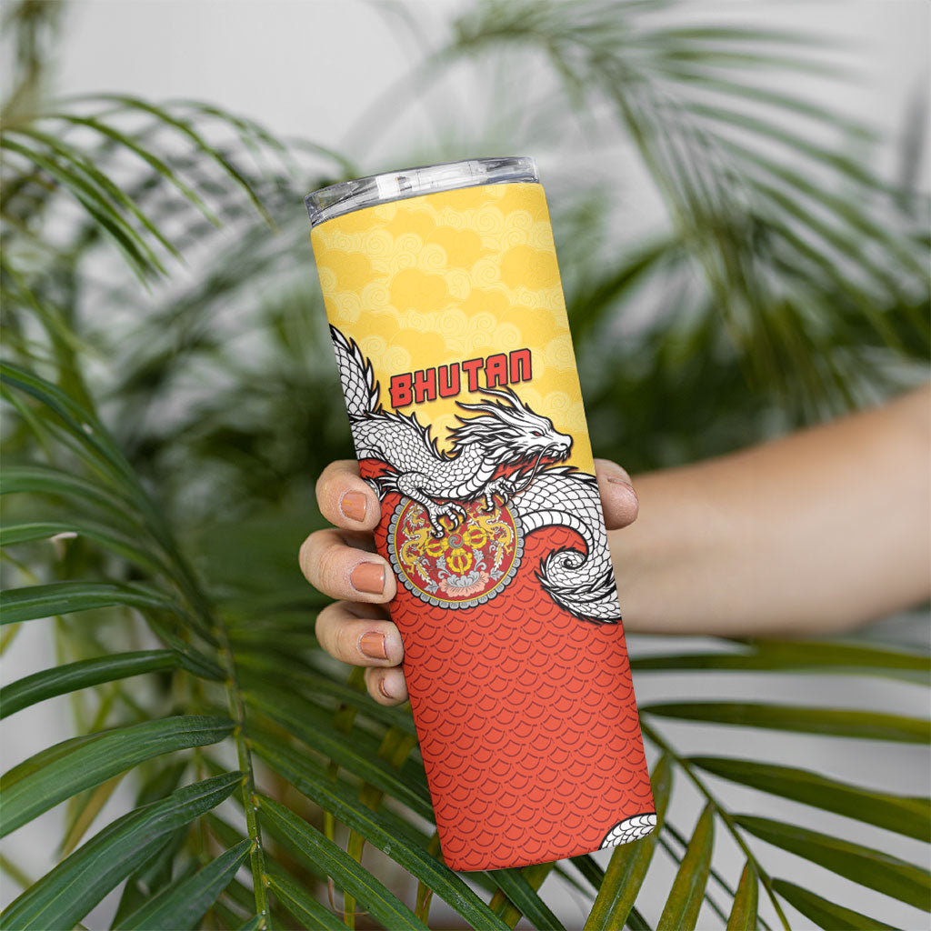Personalized Bhutan Skinny Tumbler Druk Thunder Dragon Pattern