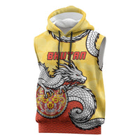 Personalized Bhutan Sleeveless Hoodie Druk Thunder Dragon Pattern