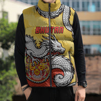 Personalized Bhutan Sleeveless Puffer Jacket Druk Thunder Dragon Pattern