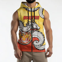 Personalized Bhutan Sleeveless Zip Hoodie Druk Thunder Dragon Pattern