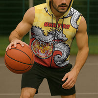 Personalized Bhutan Sleeveless Zip Hoodie Druk Thunder Dragon Pattern