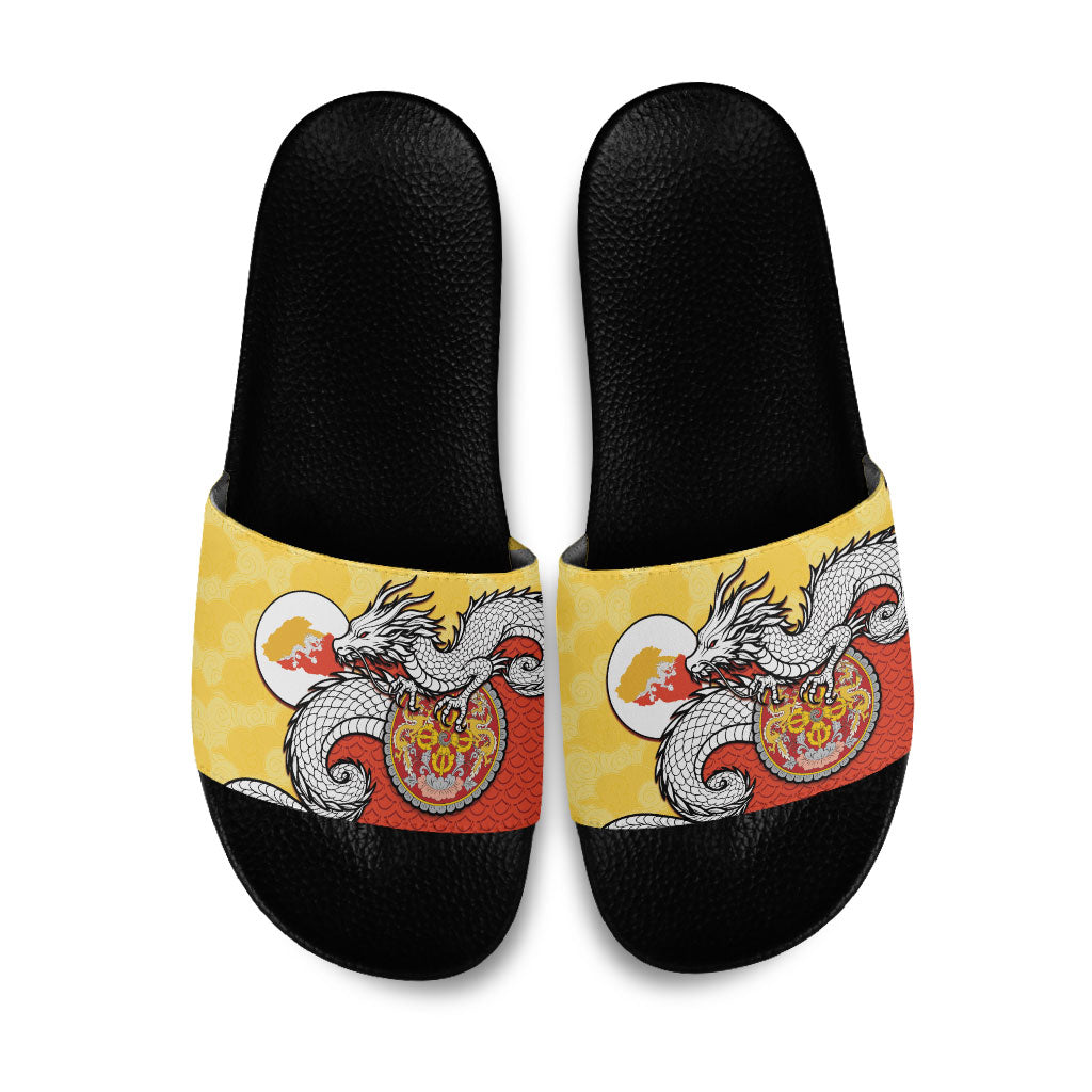 Bhutan Slide Sandals Druk Thunder Dragon Pattern
