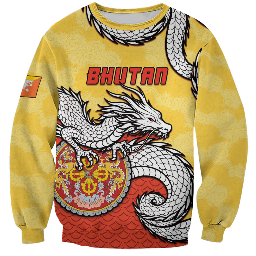 Personalized Bhutan Sweatshirt Druk Thunder Dragon Pattern