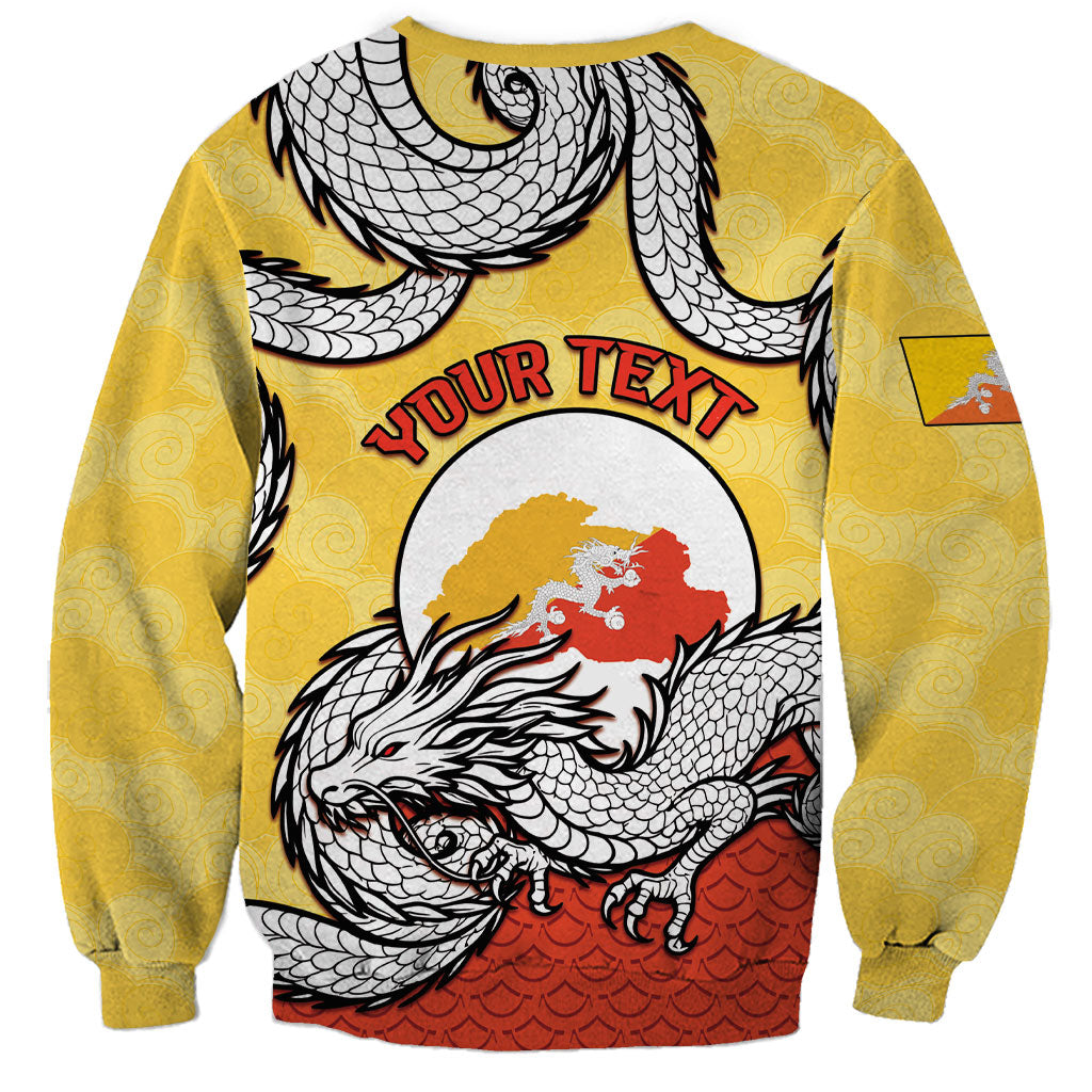 Personalized Bhutan Sweatshirt Druk Thunder Dragon Pattern