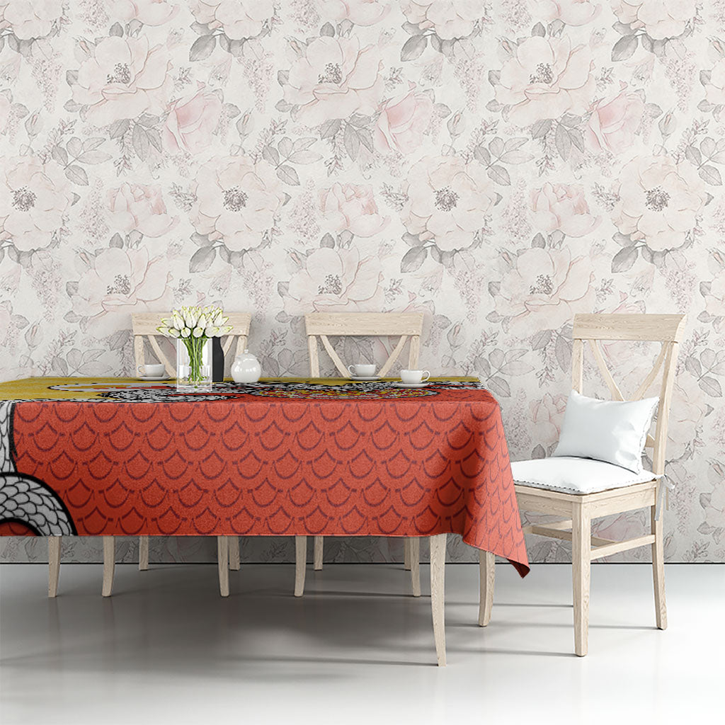 Bhutan Tablecloth Druk Thunder Dragon Pattern