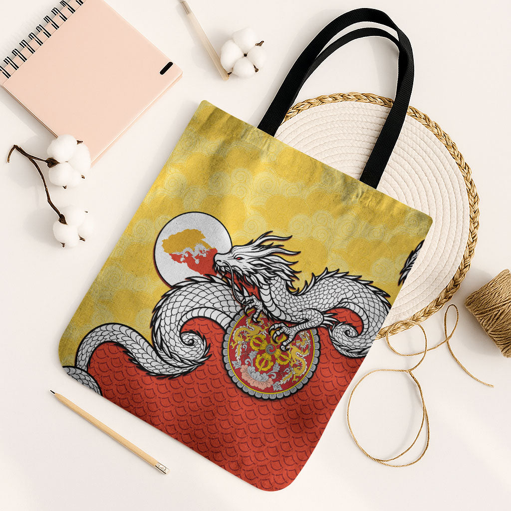 Bhutan Tote Bag Druk Thunder Dragon Pattern