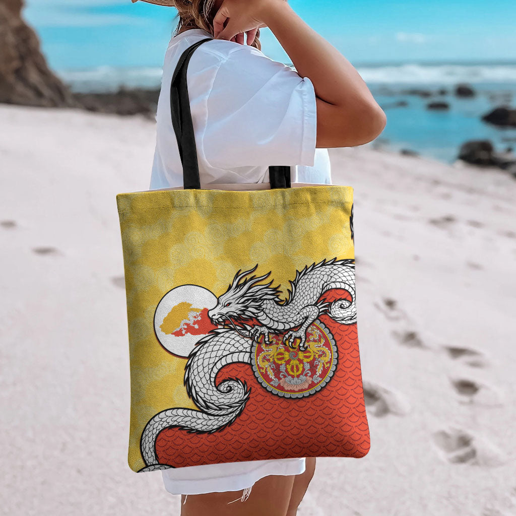 Bhutan Tote Bag Druk Thunder Dragon Pattern