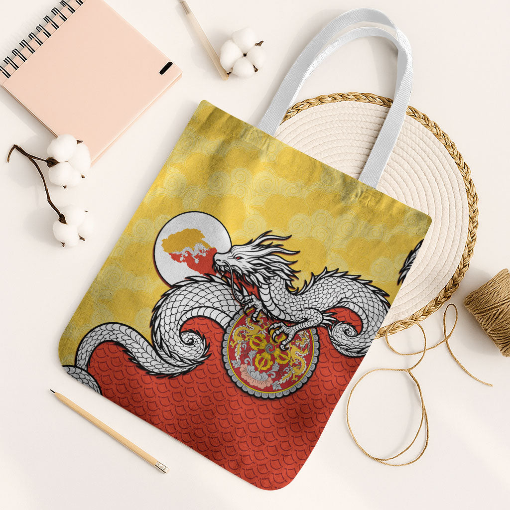 Bhutan Tote Bag Druk Thunder Dragon Pattern