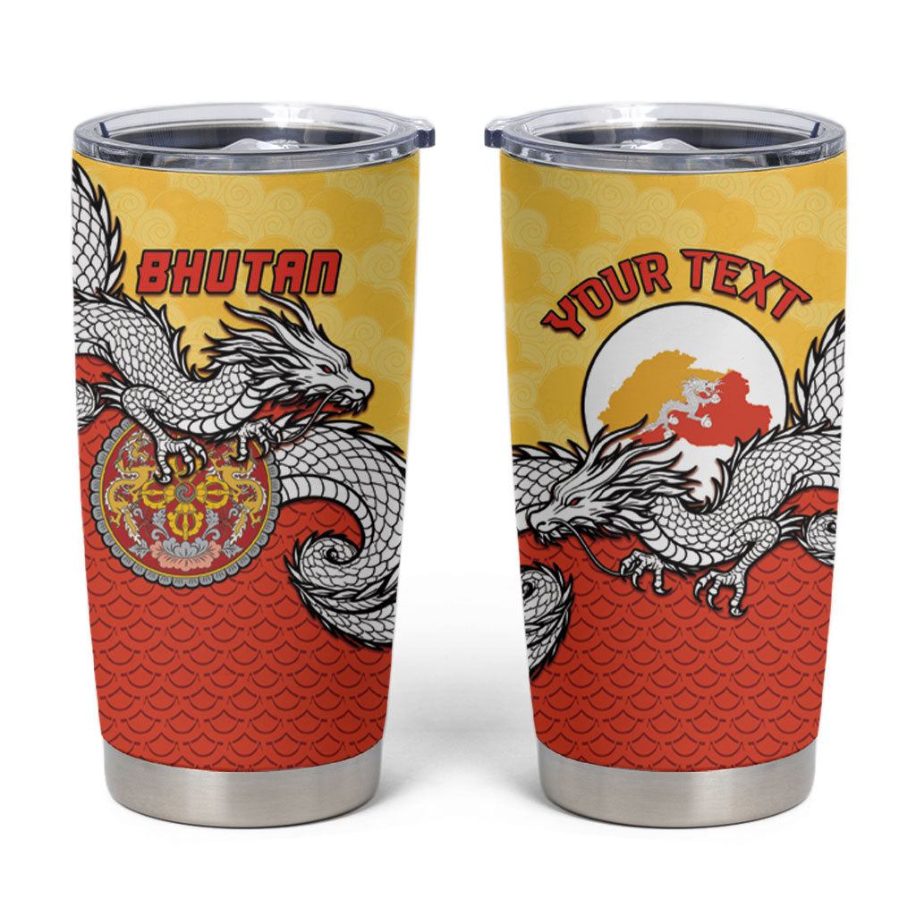Personalized Bhutan Tumbler Cup Druk Thunder Dragon Pattern