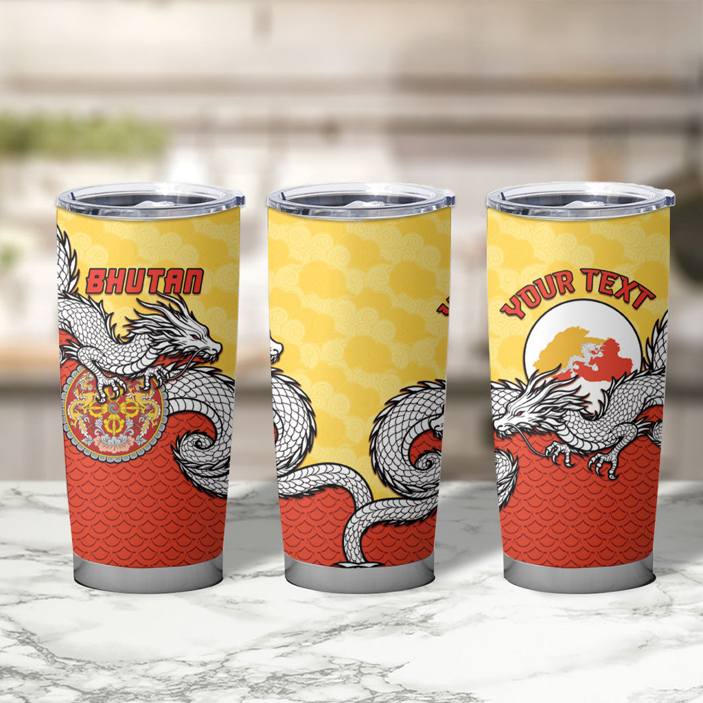 Personalized Bhutan Tumbler Cup Druk Thunder Dragon Pattern