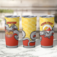 Personalized Bhutan Tumbler Cup Druk Thunder Dragon Pattern