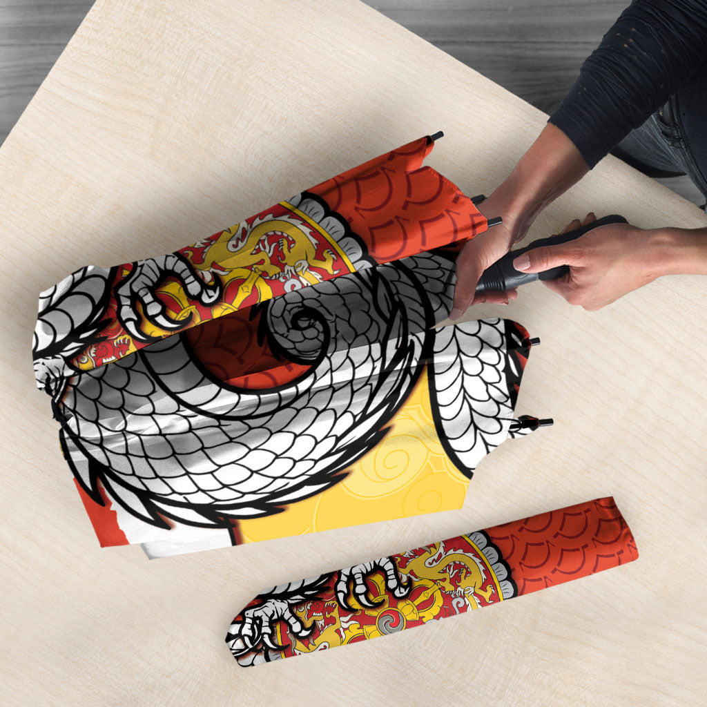 Bhutan Umbrella Druk Thunder Dragon Pattern