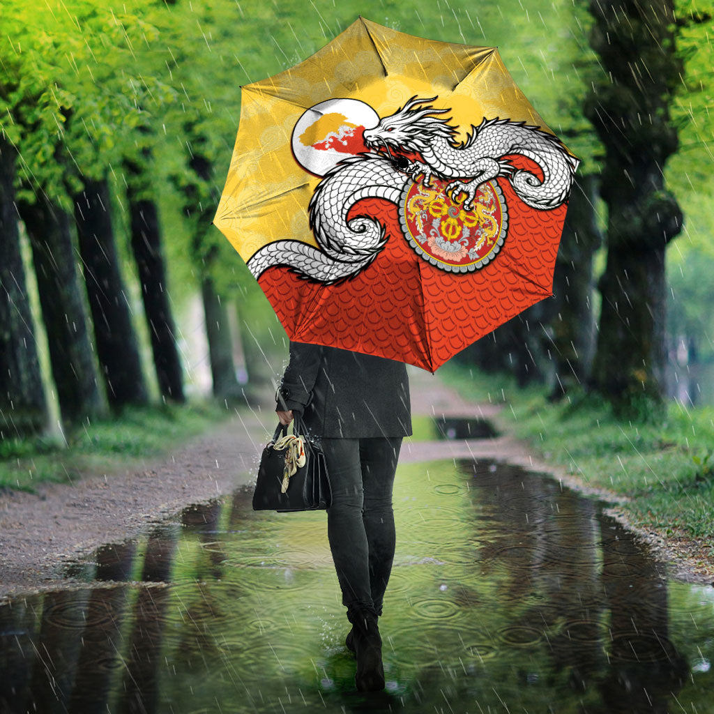 Bhutan Umbrella Druk Thunder Dragon Pattern
