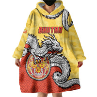 Personalized Bhutan Wearable Blanket Hoodie Druk Thunder Dragon Pattern
