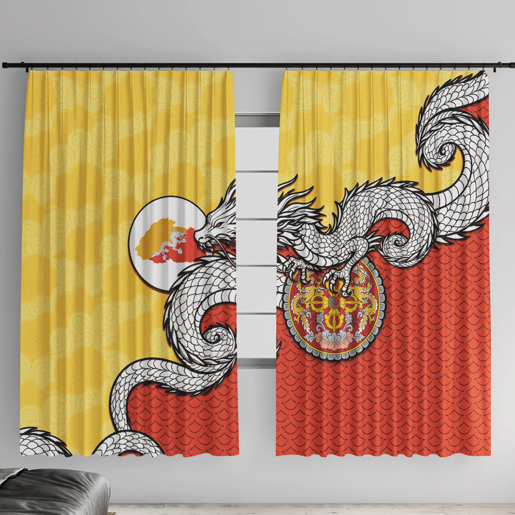 Bhutan Window Curtain Druk Thunder Dragon Pattern