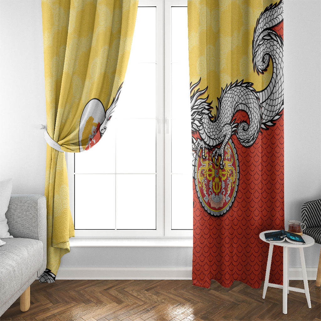 Bhutan Window Curtain Druk Thunder Dragon Pattern