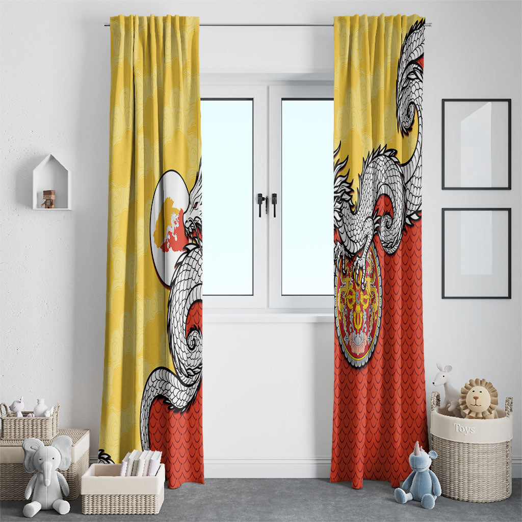 Bhutan Window Curtain Druk Thunder Dragon Pattern
