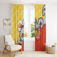 Bhutan Window Curtain Druk Thunder Dragon Pattern