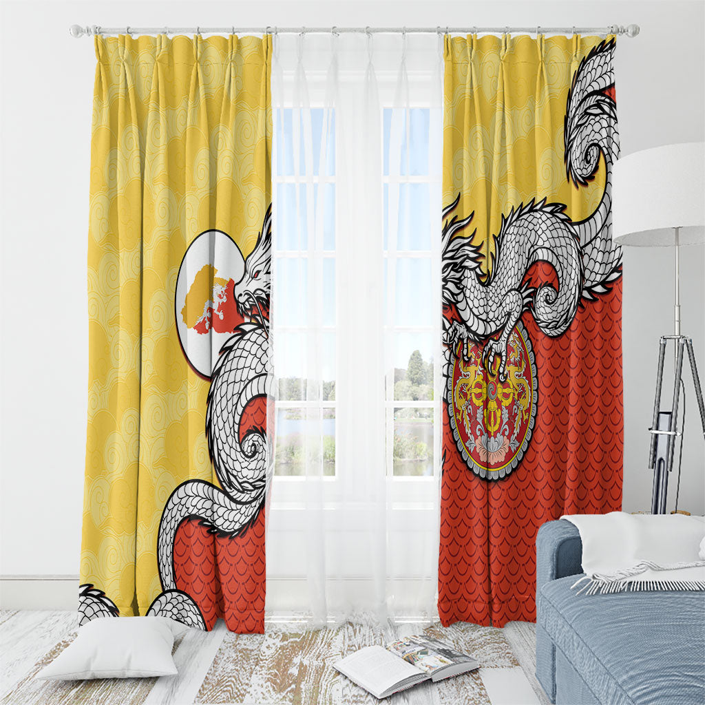 Bhutan Window Curtain Druk Thunder Dragon Pattern