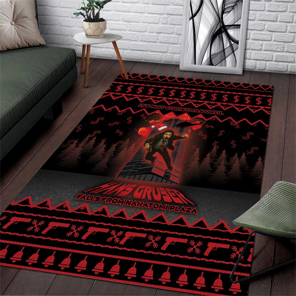 Xmas Eve 1988 Area Rug It Is Not Christmas Unil Hans Gruber Falls From Nakatomi Plaza - Wonder Print Shop