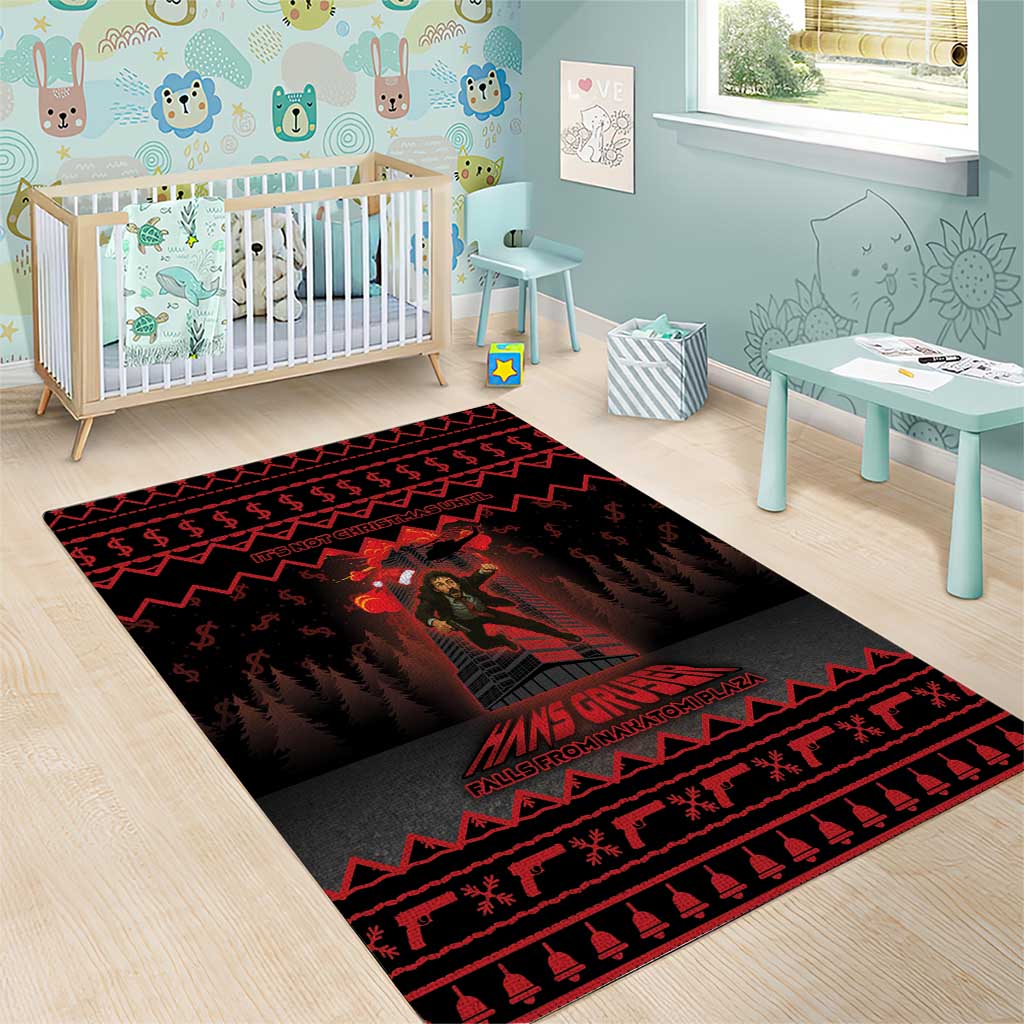 Xmas Eve 1988 Area Rug It Is Not Christmas Unil Hans Gruber Falls From Nakatomi Plaza - Wonder Print Shop