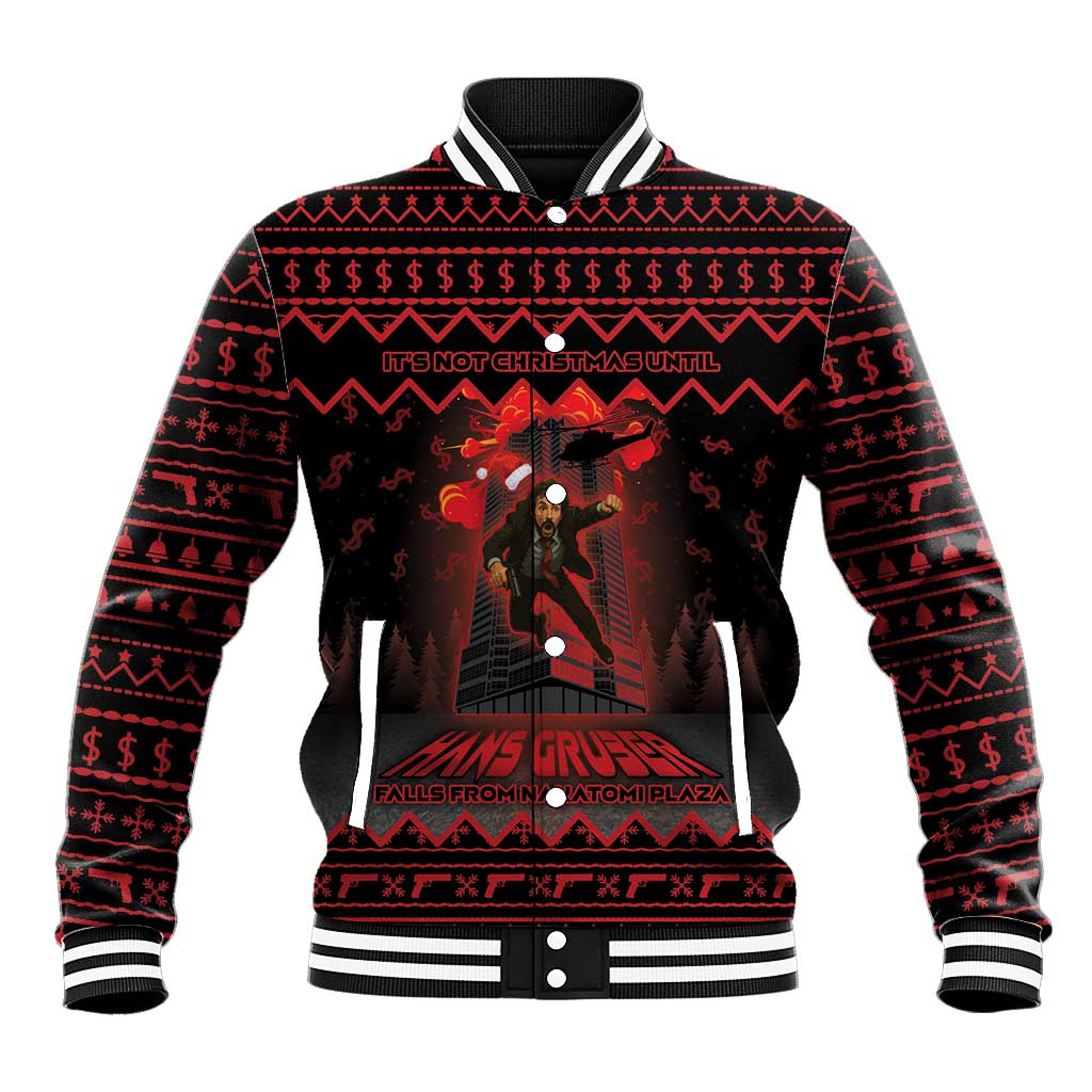 Xmas Eve 1988 Baseball Jacket It Is Not Christmas Unil Hans Gruber Falls From Nakatomi Plaza - Wonder Print Shop