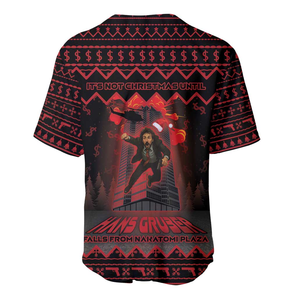 Xmas Eve 1988 Baseball Jersey It Is Not Christmas Unil Hans Gruber Falls From Nakatomi Plaza - Wonder Print Shop