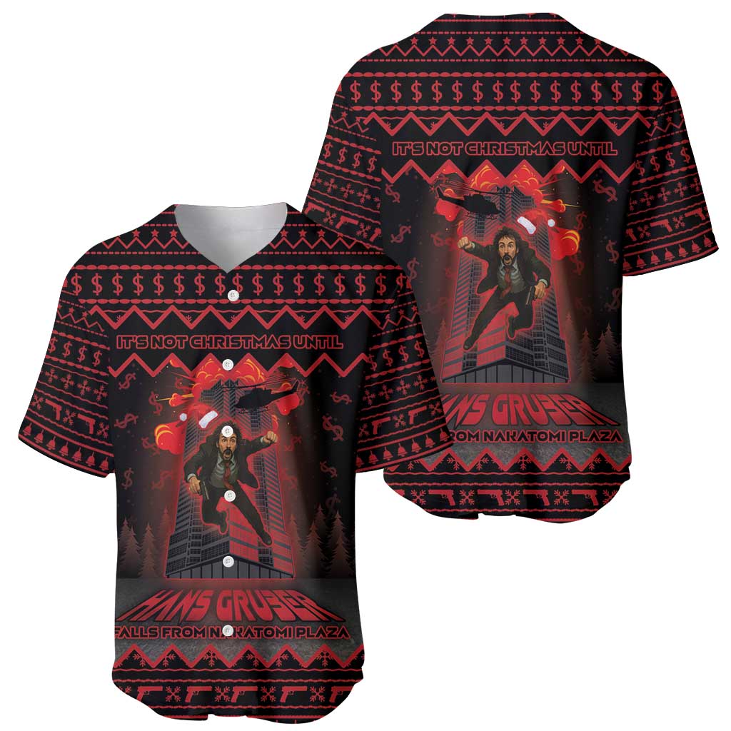 Xmas Eve 1988 Baseball Jersey It Is Not Christmas Unil Hans Gruber Falls From Nakatomi Plaza - Wonder Print Shop