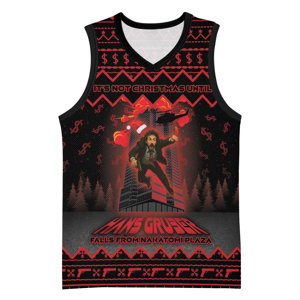 Xmas Eve 1988 Basketball Jersey It Is Not Christmas Unil Hans Gruber Falls From Nakatomi Plaza - Wonder Print Shop