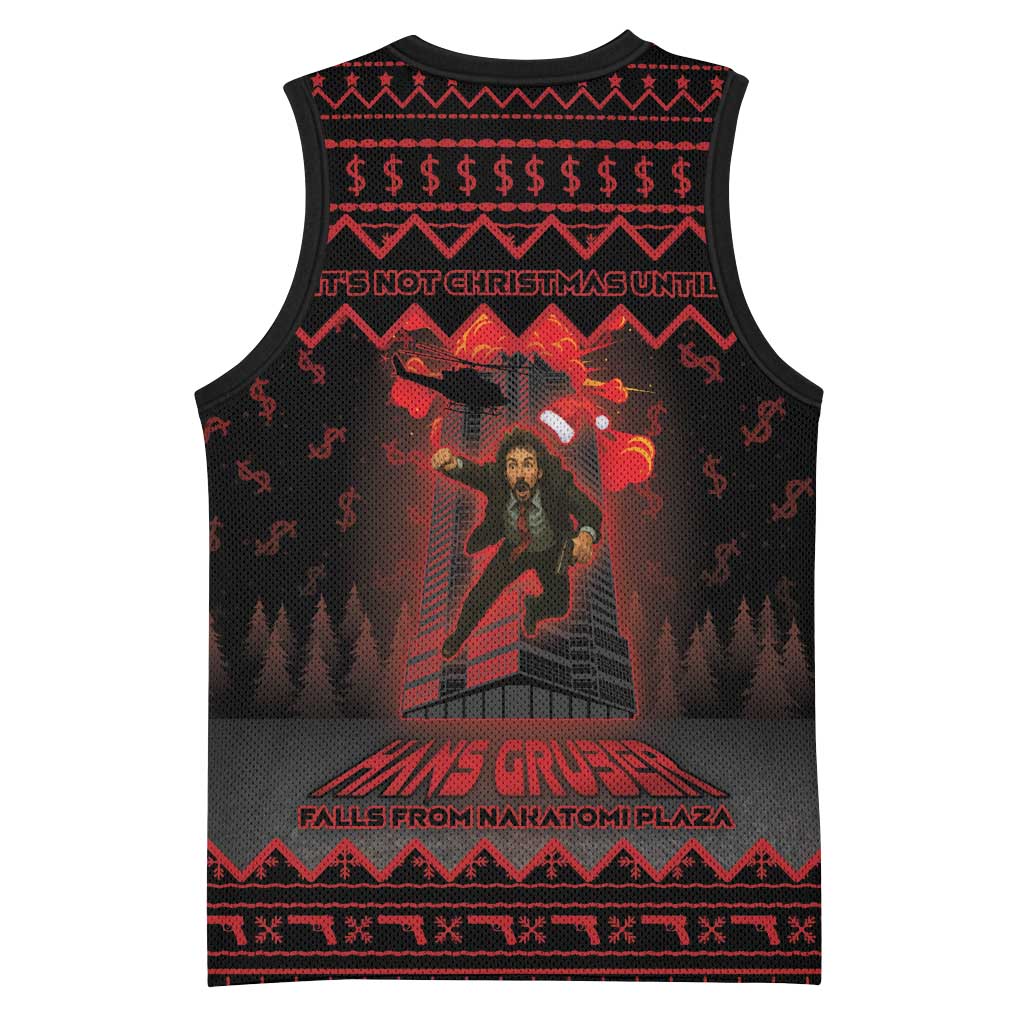 Xmas Eve 1988 Basketball Jersey It Is Not Christmas Unil Hans Gruber Falls From Nakatomi Plaza - Wonder Print Shop