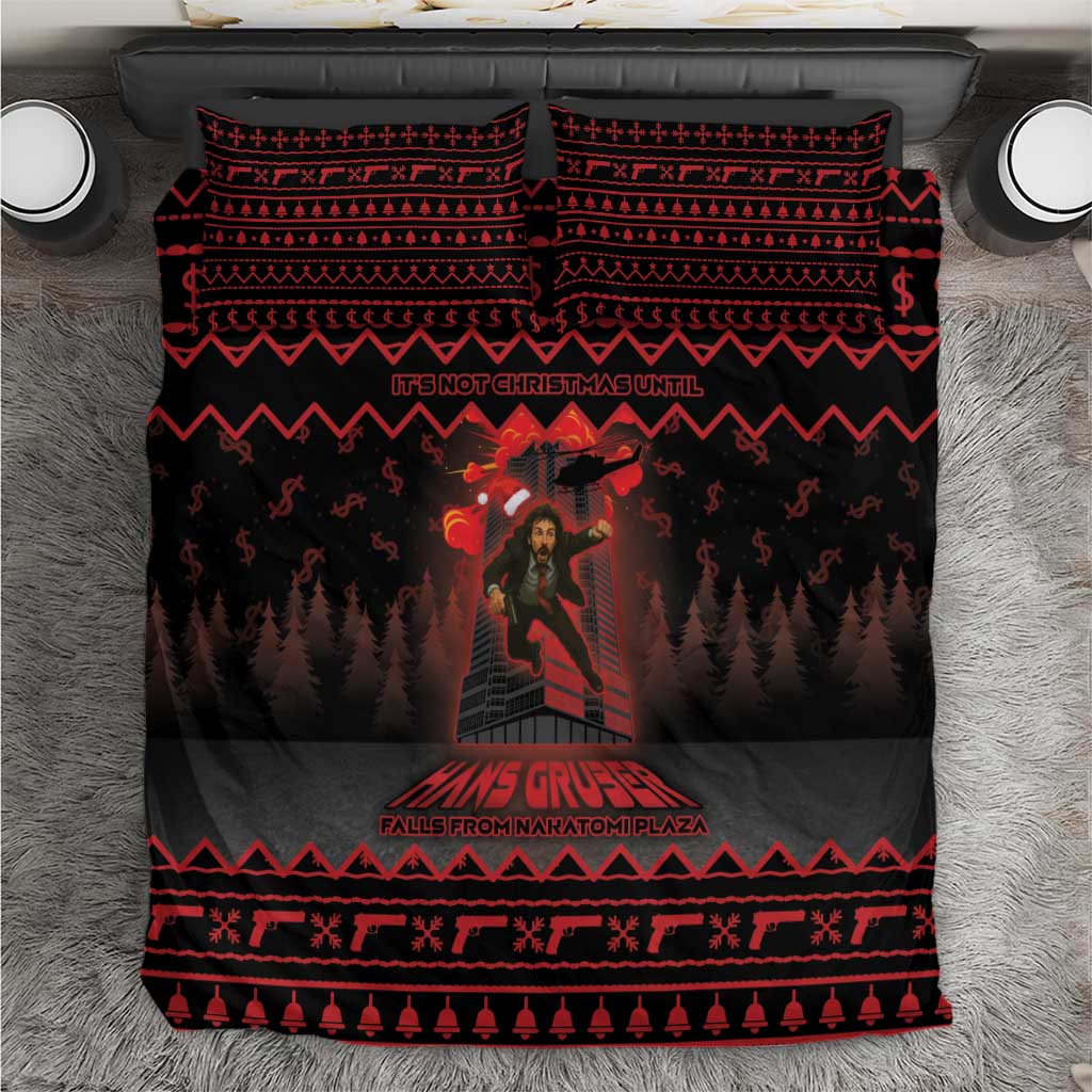 Xmas Eve 1988 Bedding Set It Is Not Christmas Unil Hans Gruber Falls From Nakatomi Plaza - Wonder Print Shop