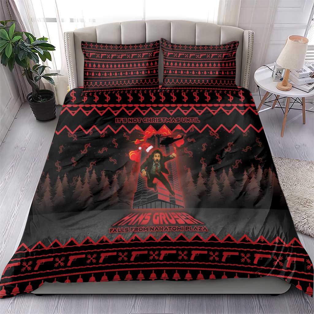 Xmas Eve 1988 Bedding Set It Is Not Christmas Unil Hans Gruber Falls From Nakatomi Plaza - Wonder Print Shop