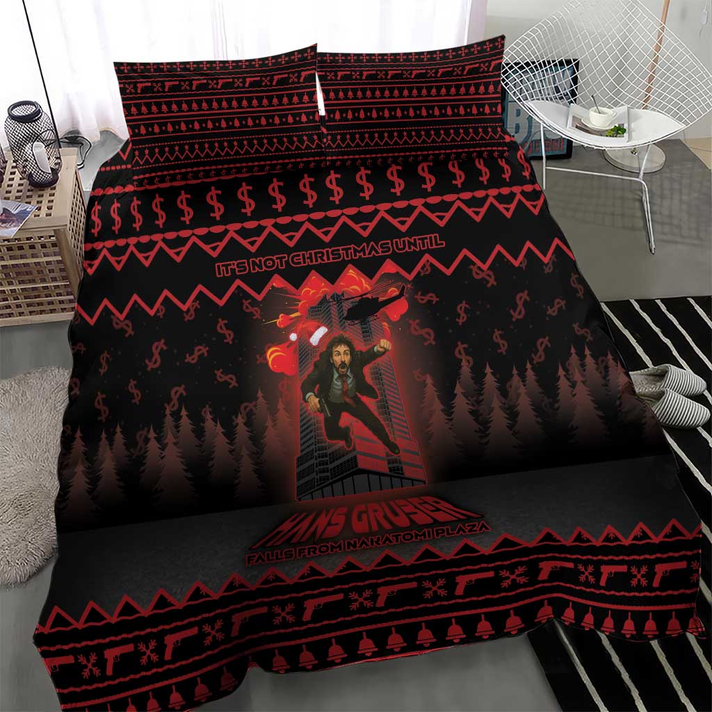 Xmas Eve 1988 Bedding Set It Is Not Christmas Unil Hans Gruber Falls From Nakatomi Plaza - Wonder Print Shop