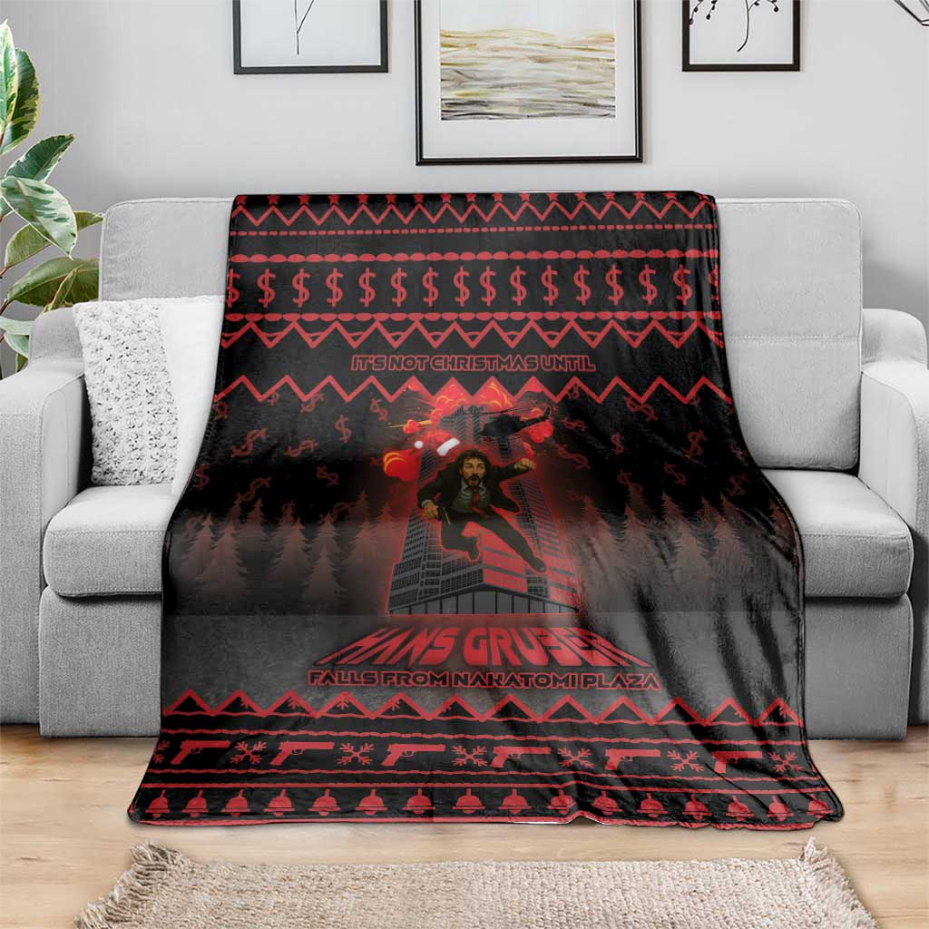 Xmas Eve 1988 Blanket It Is Not Christmas Unil Hans Gruber Falls From Nakatomi Plaza - Wonder Print Shop