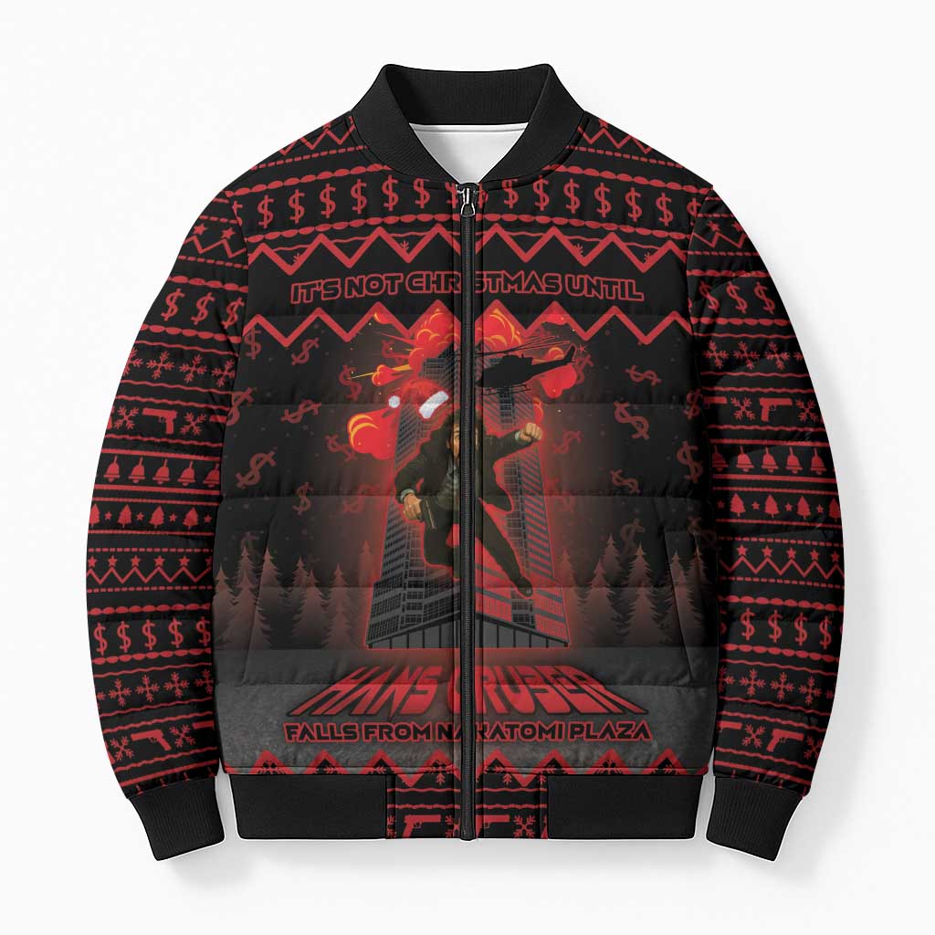 Xmas Eve 1988 Bomber Puffer Jacket It Is Not Christmas Unil Hans Gruber Falls From Nakatomi Plaza - Wonder Print Shop