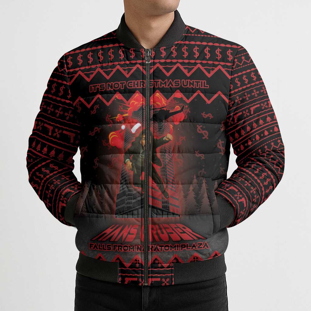 Xmas Eve 1988 Bomber Puffer Jacket It Is Not Christmas Unil Hans Gruber Falls From Nakatomi Plaza - Wonder Print Shop