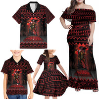 Xmas Eve 1988 Family Matching Off Shoulder Maxi Dress and Hawaiian Shirt It Is Not Christmas Unil Hans Gruber Falls From Nakatomi Plaza - Wonder Print Shop
