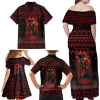 Xmas Eve 1988 Family Matching Off Shoulder Maxi Dress and Hawaiian Shirt It Is Not Christmas Unil Hans Gruber Falls From Nakatomi Plaza - Wonder Print Shop