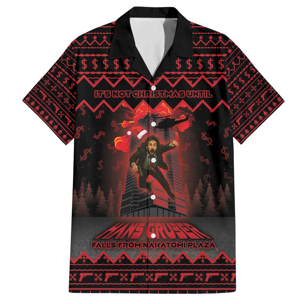 Xmas Eve 1988 Family Matching Puletasi and Hawaiian Shirt It Is Not Christmas Unil Hans Gruber Falls From Nakatomi Plaza - Wonder Print Shop
